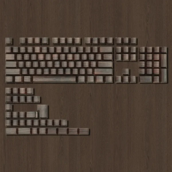 Walnut Wooden PBT Keycaps-1