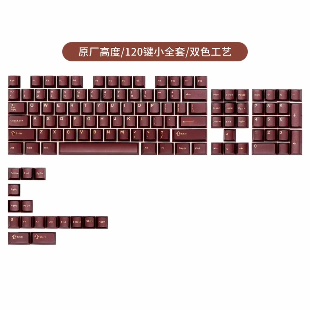 PYGA Red Translucent Keycaps 120 Keys OEM Profile Double Shot ABS Keycap Set - Image 6